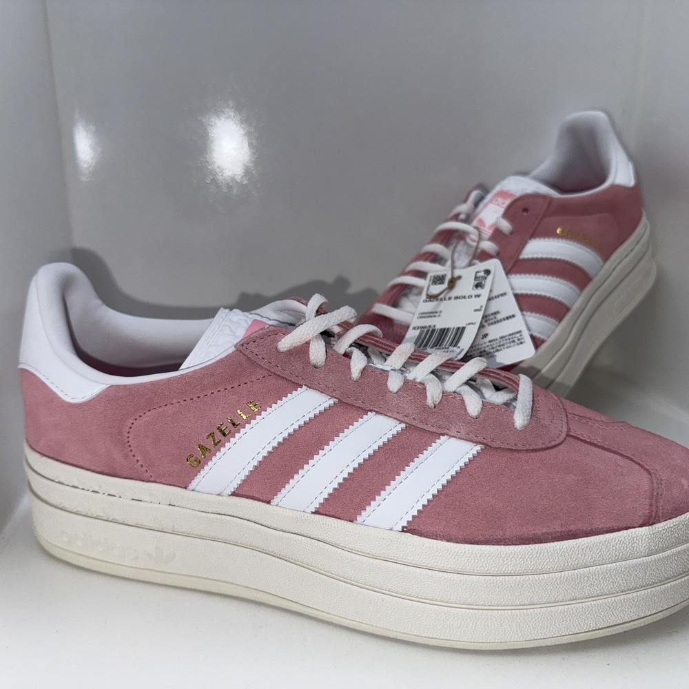 Adidas Gazelle Bold Womens Shoes Pink, W10.5 - Picture 3 of 11